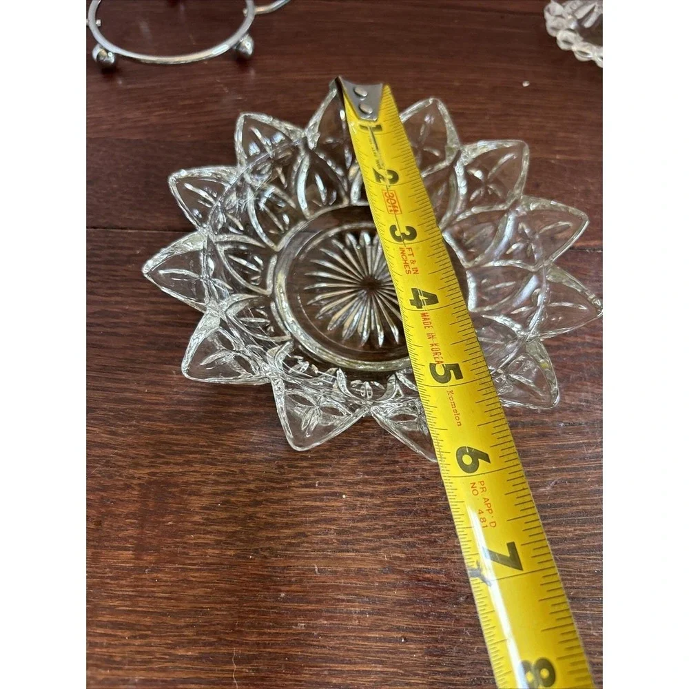 Federal Glass Dish with Caddy Petal Pattern Relish,Jam/Jelly 7